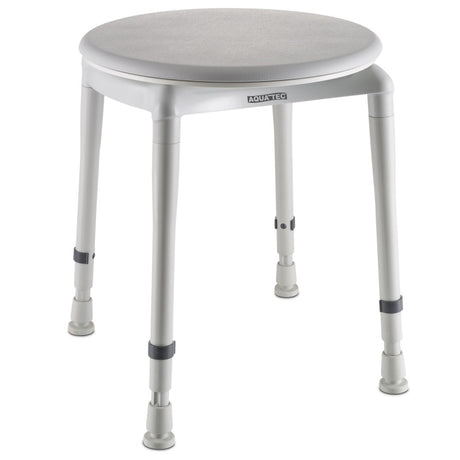 Tabouret avec disque pivotant gris