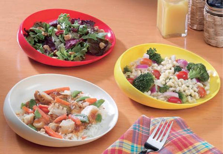 Assiette à rebord incliné