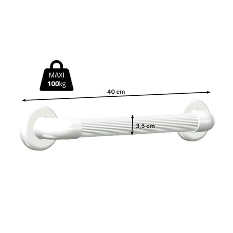 Barre d'appui cannelée, 40 cm