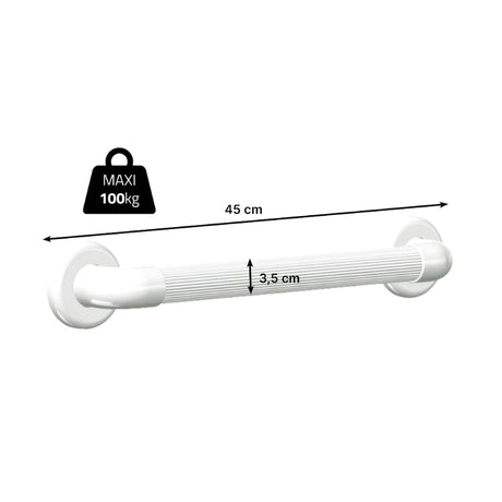 Barre d'appui cannelée, 45 cm
