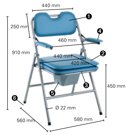 Chaise toilettes Omega H407