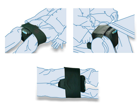 Positionnement possible avec coussin d'abduction de hanches P911L