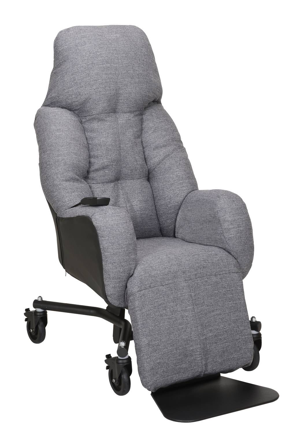 Fauteuil Starlev II en tissu gris chiné