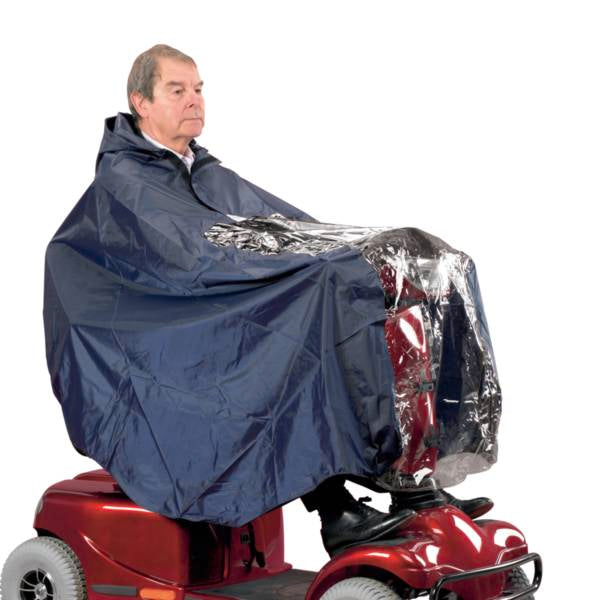 Cape imperméable pour fauteuil électrique et scooter