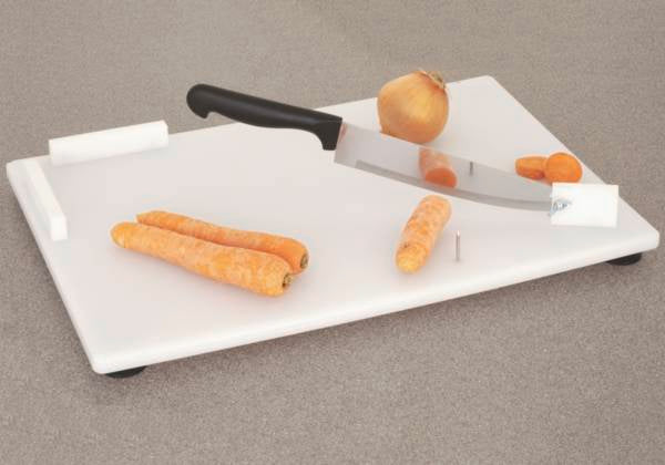 Planche à découper avec couteau combiné