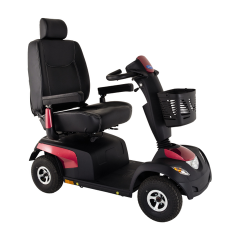 Scooter Invacare Comet Ultra Rouge métallisé
