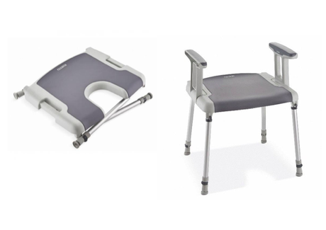 Tabouret de douche Aquatec Sorrento avec accoudoirs amovibles