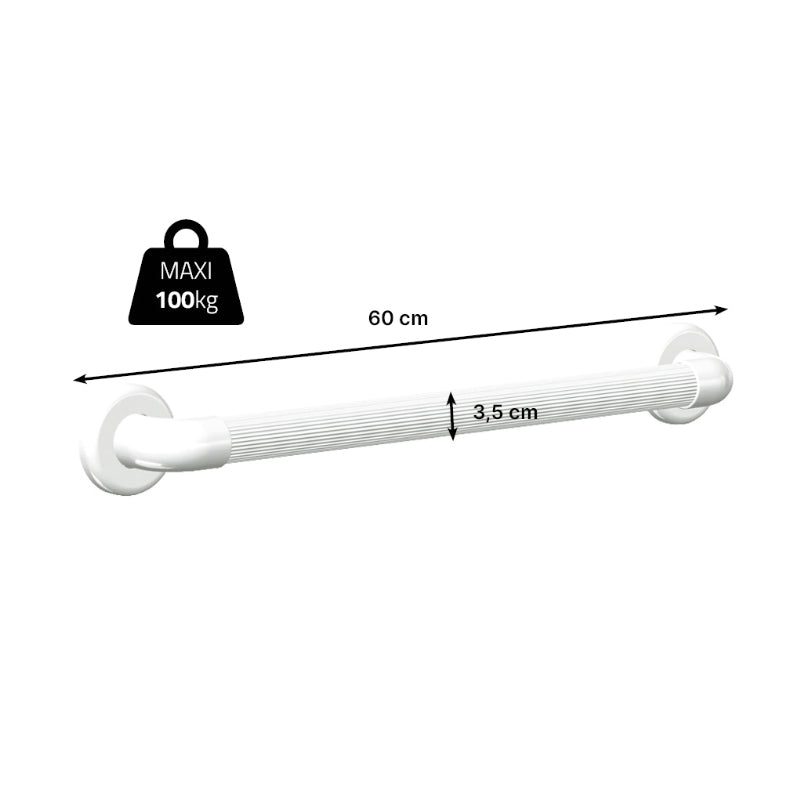 Barre d'appui cannelée, 60 cm
