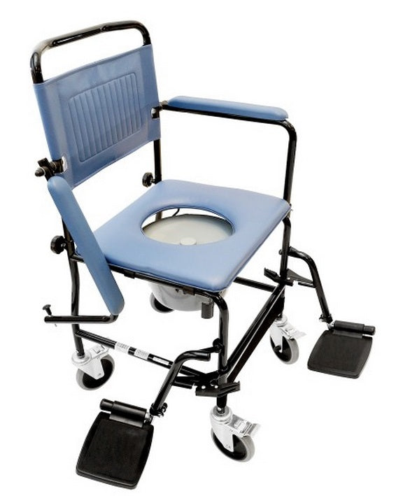 Accoudoirs et repose pieds chaise percée 4 roues Herdegen