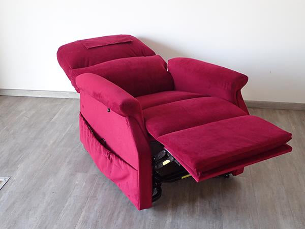Fauteuil releveur électrique Confort Premium 2 moteurs en coloris Grenat