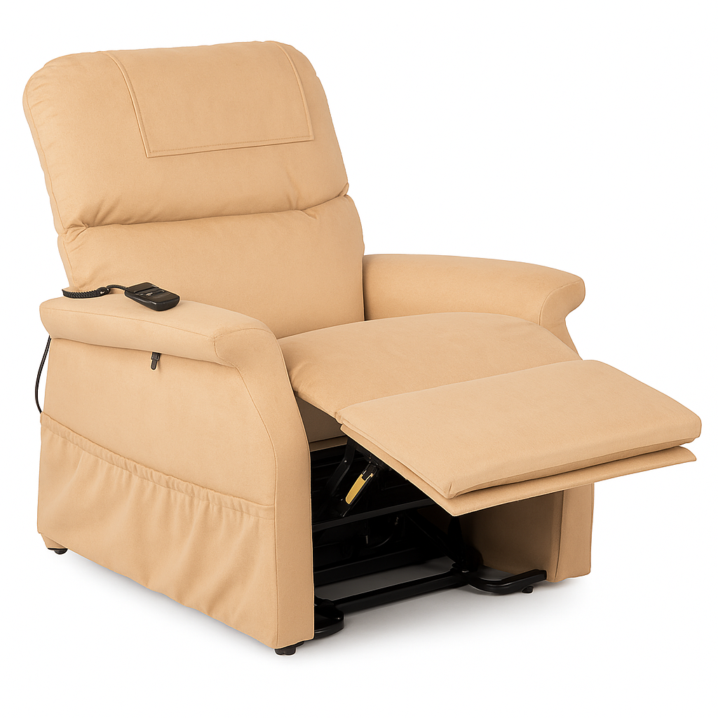 Fauteuil releveur Confort Premium bi-moteur coloris Chamois