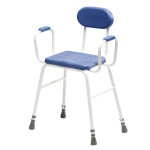 Tabouret + dossier haut multiusage bleu