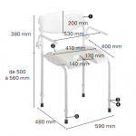 Chaise de douche Invacare Alizé H2480/1