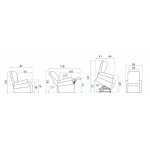 Dimensions Fauteuil Calvin Seniortys