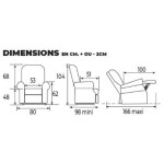 Dimensions Confort Premium 1 moteur