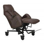 Fauteuil à pousser releveur électrique STARLEV'II en PVC et PU cacao