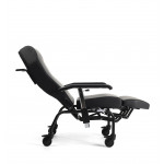 Fauteuil de repos Normandie noir avec options roues