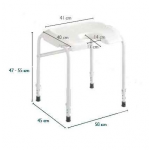 Dimensions du Tabouret de douche Invacare Alizé H2120/1