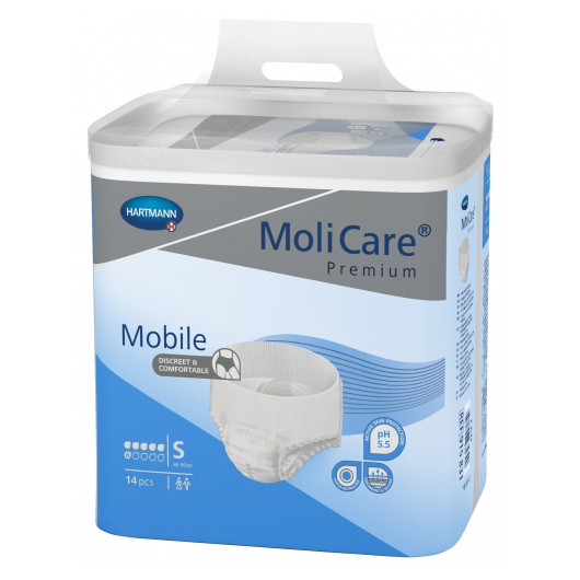 Slips absorbants Molicare Premium Mobile 6 gouttes en taille Small 