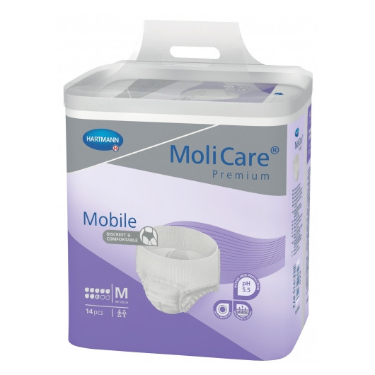 Slips absorbants Molicare Premium Mobile Taille Medium 8 gouttes