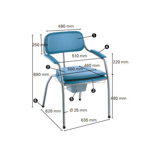 Chaise toilettes Omega H450