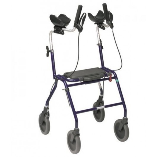 Déambulateur Invacare Dolomite Alpha Basic - Version avec gouttières d'avant-bras