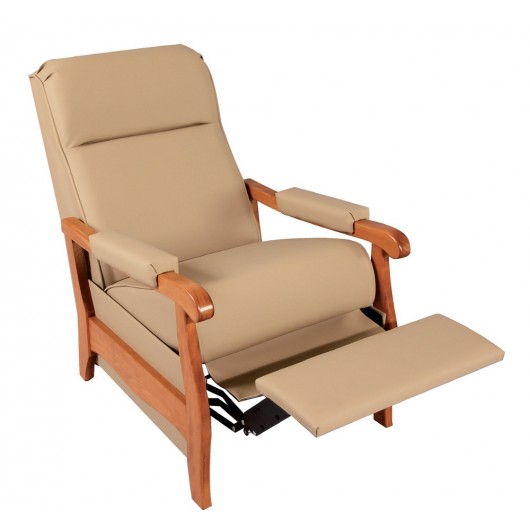 Fauteuil de relaxation manuel Allegro Camel Skaï 