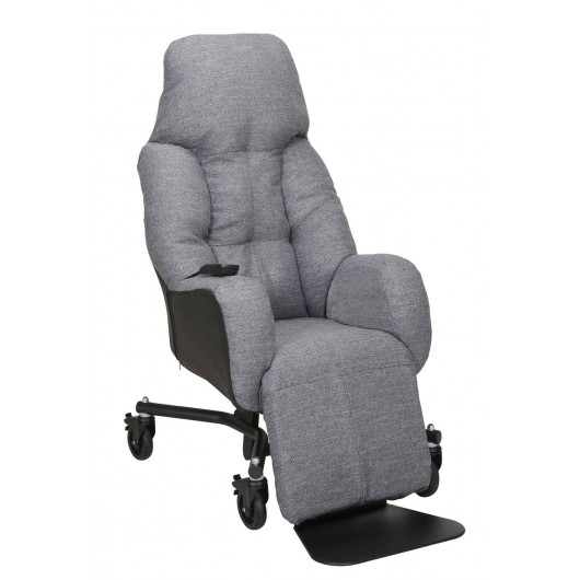 Fauteuil à pousser releveur électrique STARLEV'II en tissu gris chiné