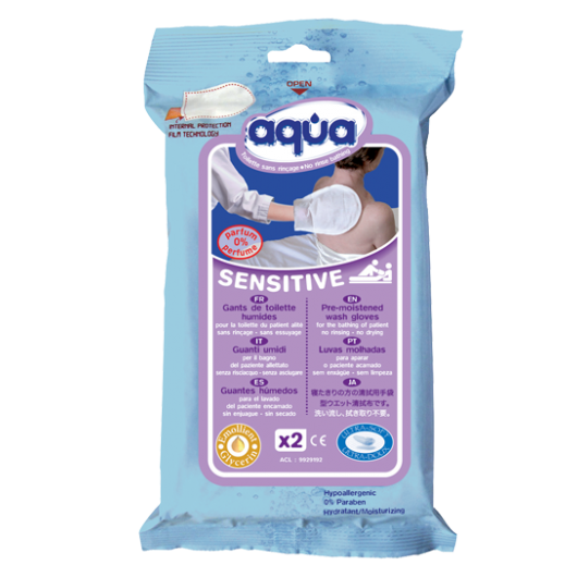 Gants jetables Sensitive Aqua