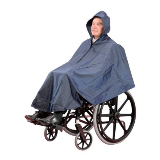 Cape imperméable pour fauteuil roulant