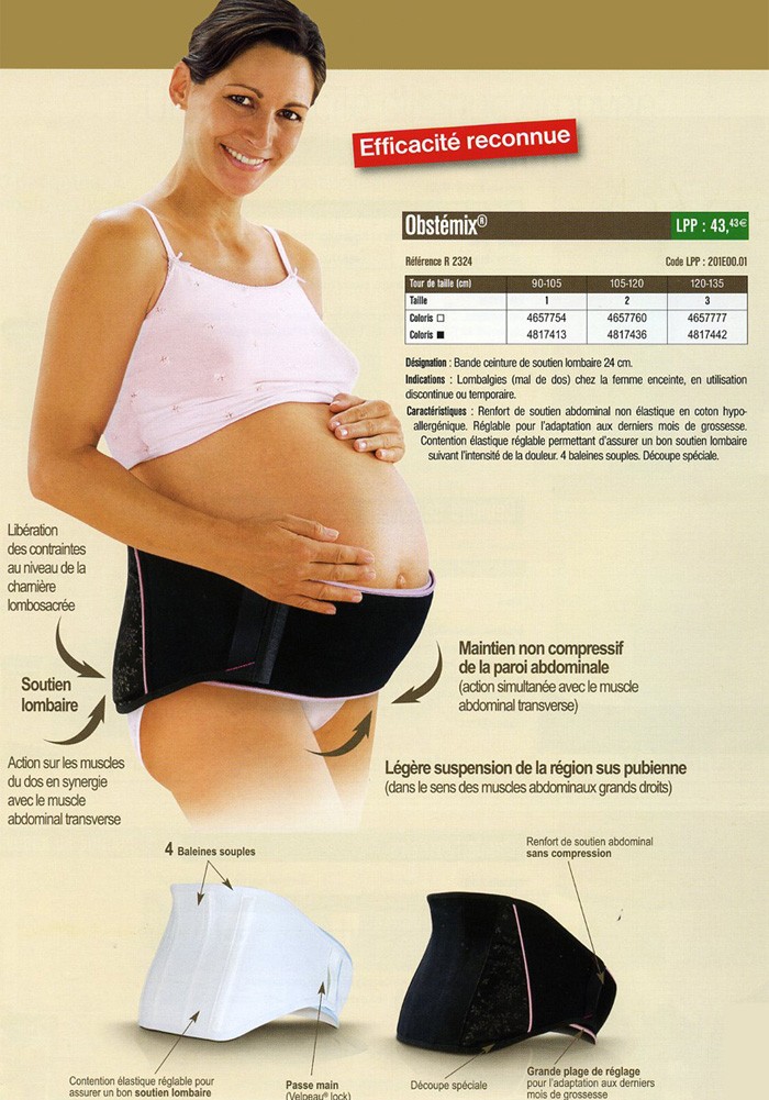 Bande ceinture de maternit Obstemix Velpeau Ceinture lombaire