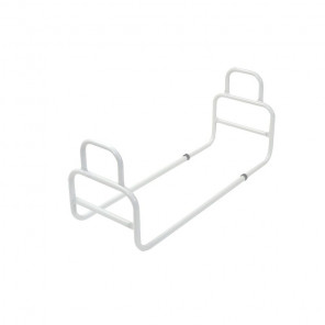 Barre d'appui double extensible pour lit blanche